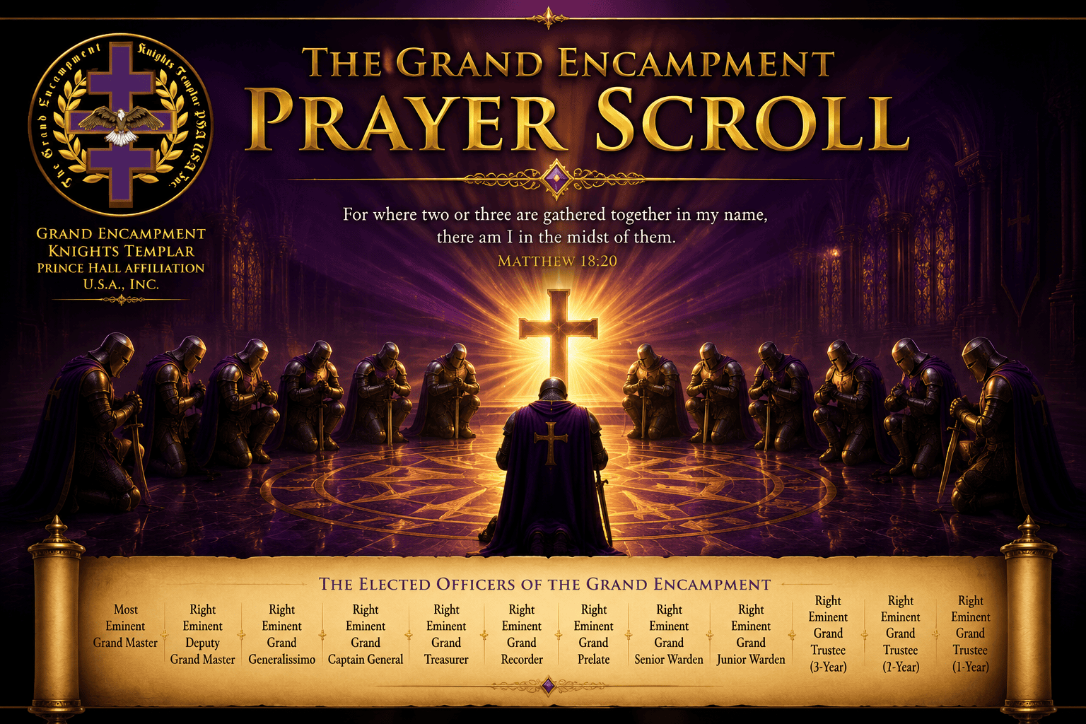 The Grand Encampment Prayer Scroll