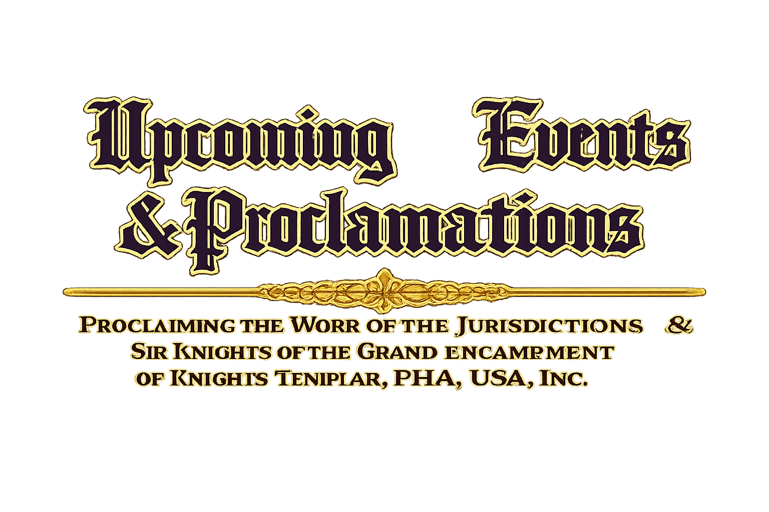 Upcoming Events & Proclamations