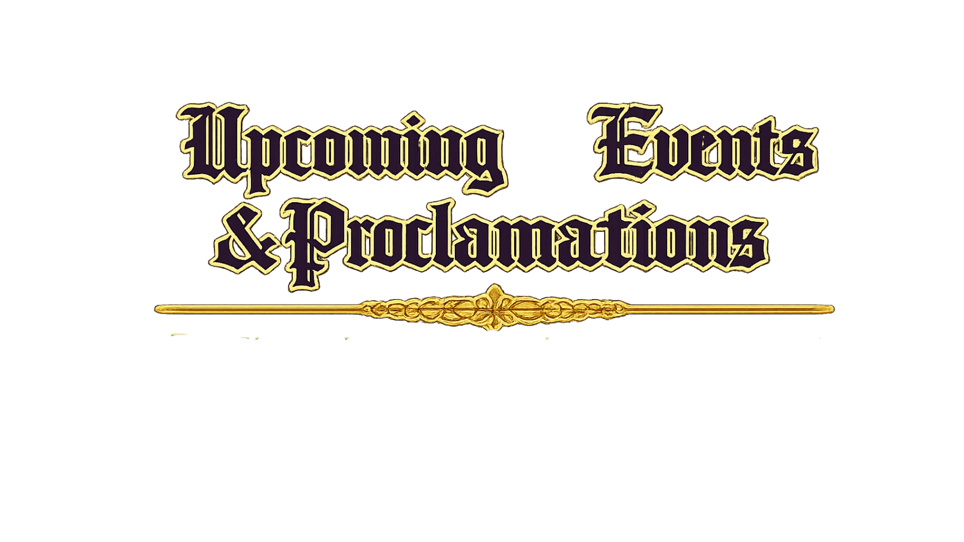 Upcoming Events & Proclamations